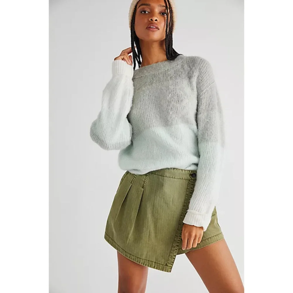 Free People Sweater Autumn Sky‎ Pullover Crew Neck Classic Casual Size XS NWT
